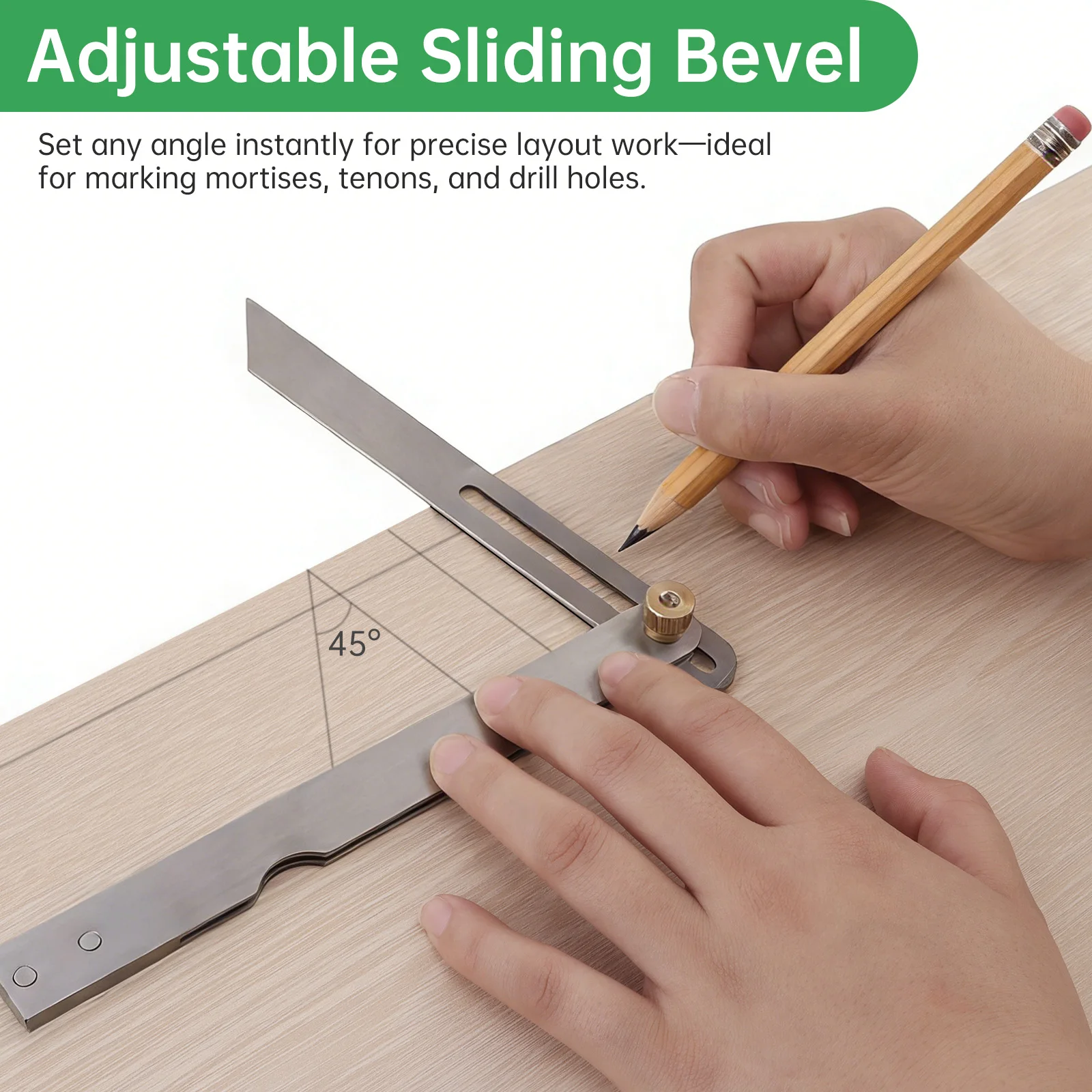 Carbon Steel Angle Rulers Protractor 6 10 inch Sliding T Bevel Marking Gauge Carpenter Bevels Angle Finder Measuring Tool