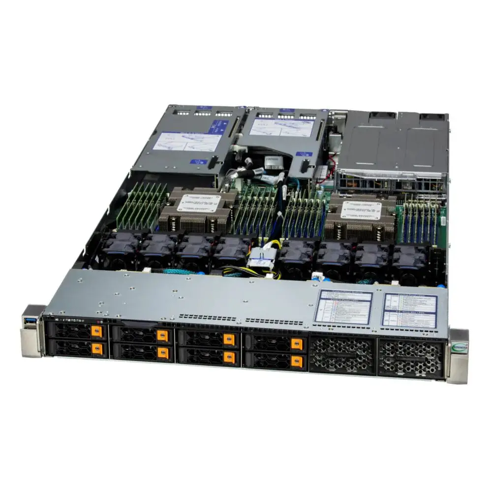 Servidor Supermicro A +, AS-1125HS-TNR de virtualización, inferencia Ai y servidor de aprendizaje automático, servidor de informática en la nube