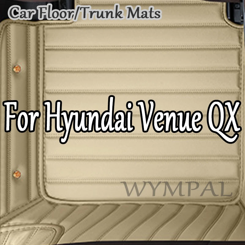 

Luxury Car Floor Mats For Hyundai Venue QX 2020 2021-2023 Luxury Mat Protective Pad Leather Rugs Anti Dirty Carpets Accessories