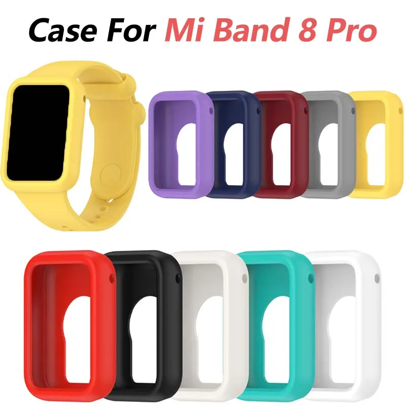 

Полый защитный чехол для Xiaomi Mi Band 8 Pro, защитная крышка, рамка, чехол Mi Band 8 Pro SmartWatch, силиконовый бампер, аксессуары