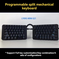 LY092 Split Keyboard Kit Left/Right Hand for Custom Programming/Office Programmer/Gamer/Multi Functional Mechanical Keyboard Kit