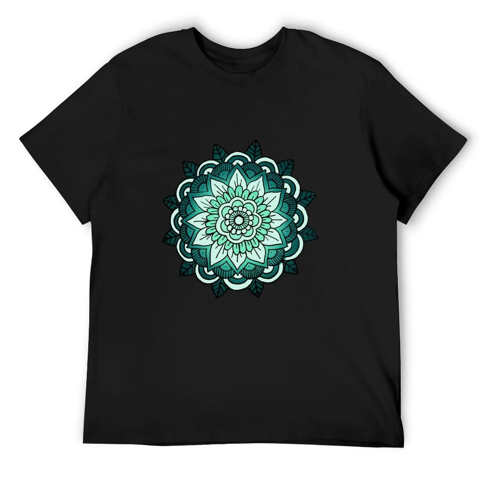 Mandala: Teal/Blue T-Shirt vintage t shirts essential t shirt graphics fruit of the loom mens t shirts