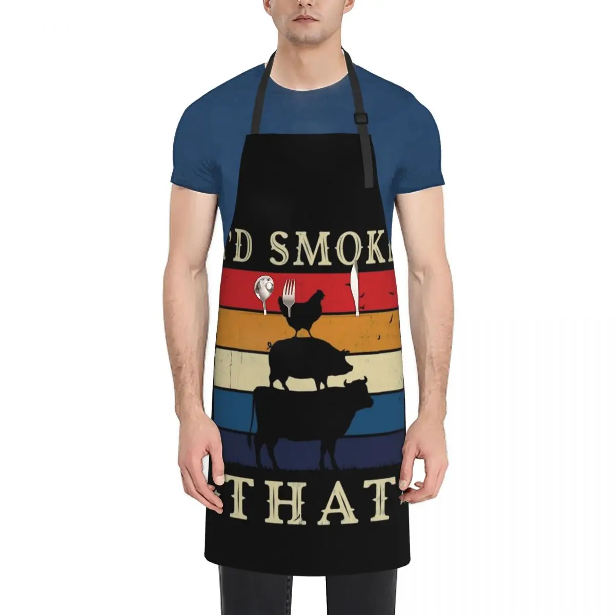 

I'd Smoke That Perfect Pitmaster Gift Meat Grilling Barbecue Meat Smoker Apron christmas Chef Uniform Woman Apron