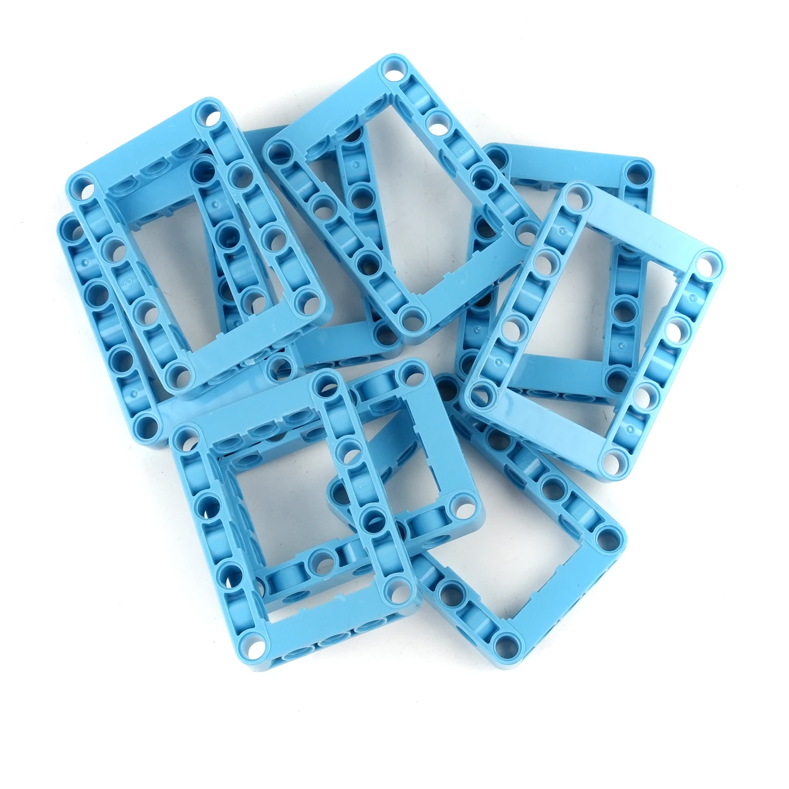 Bloco de construção de feixe de braço 5x7 5x11 buracos, partículas pequenas, acessórios de tecnologia moc, tijolos de emenda diy, blocos compatíveis 64179