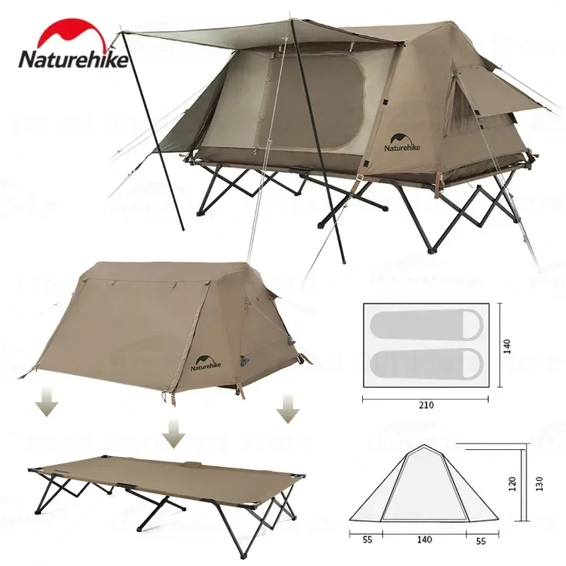 Naturehike A-type Roof Tent Automatic Camping Bed Outdoor Mountain Hiker 2 Person House 2 People Fast Waterproof Anti Uv Beach