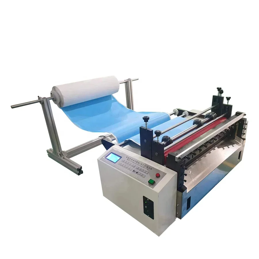 QK-300 Desktop 300mm Width Paper Non-woven Fabrics Automatic Roll To Sheet A3 A4 Size Slitting Cutter