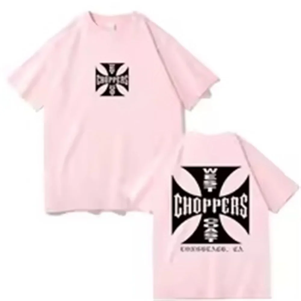 West Coast Choppers Shirt Vintage Washed Unisex Oversized Biker Streetwear Soft Cotton Short Sleeve Tee Gift Clothing Tops Hot
