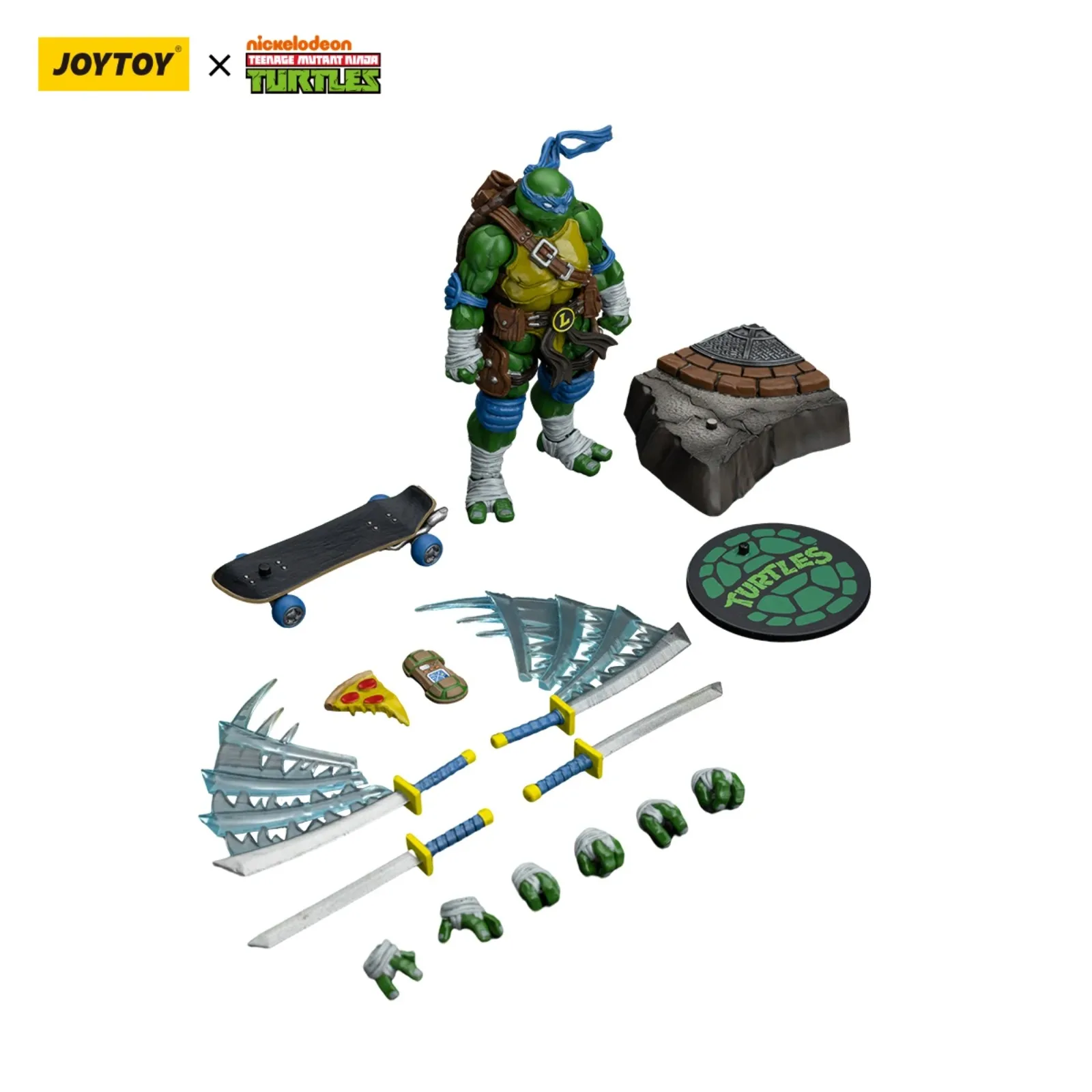 JOYTOY TMNT Zestaw figurek akcji w skali 1/18 Michelangelo/Donatello Model wojskowy anime