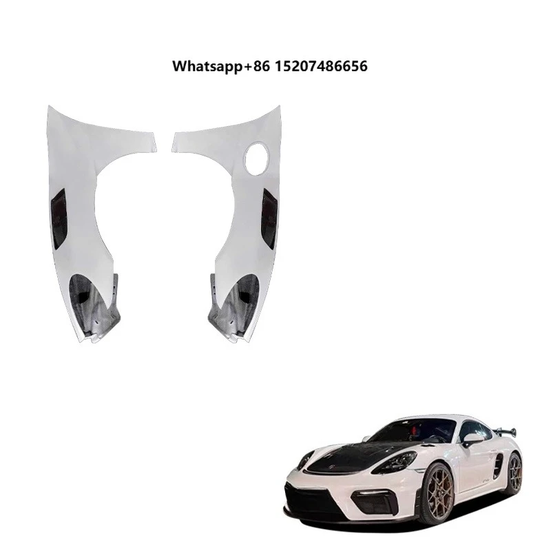 Car Exterior Accessories Body Parts Front Side Fender Carbon Fiber 718 Upgrade GT4RS Fenders for  718 982 Fender