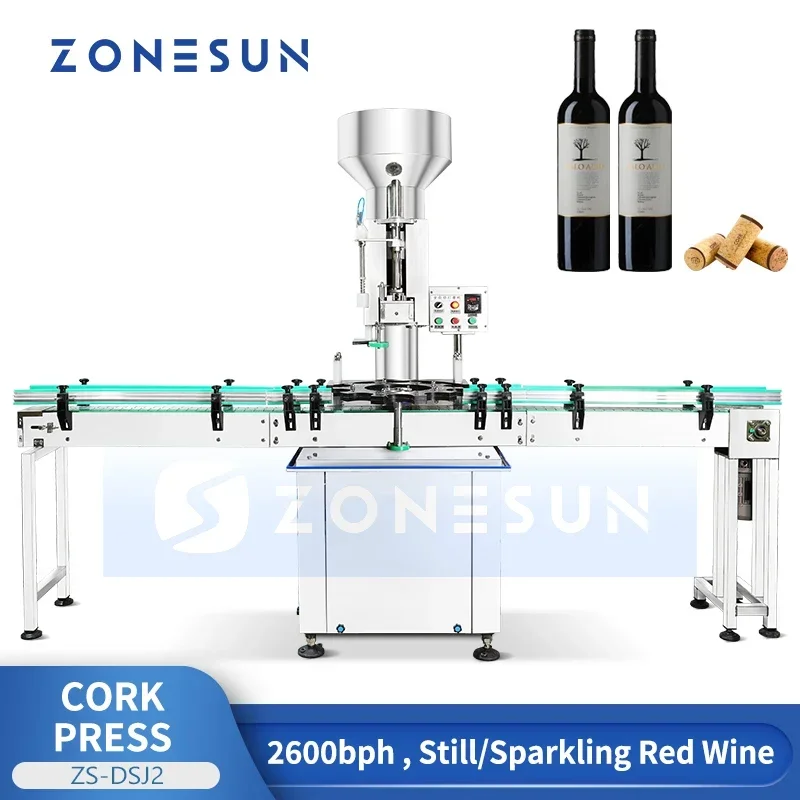 Zonesun Automatic Wine Bottle Corking Machine Wine Corker Champagne Cork Machine Cork Inserter ZS-DSJ2