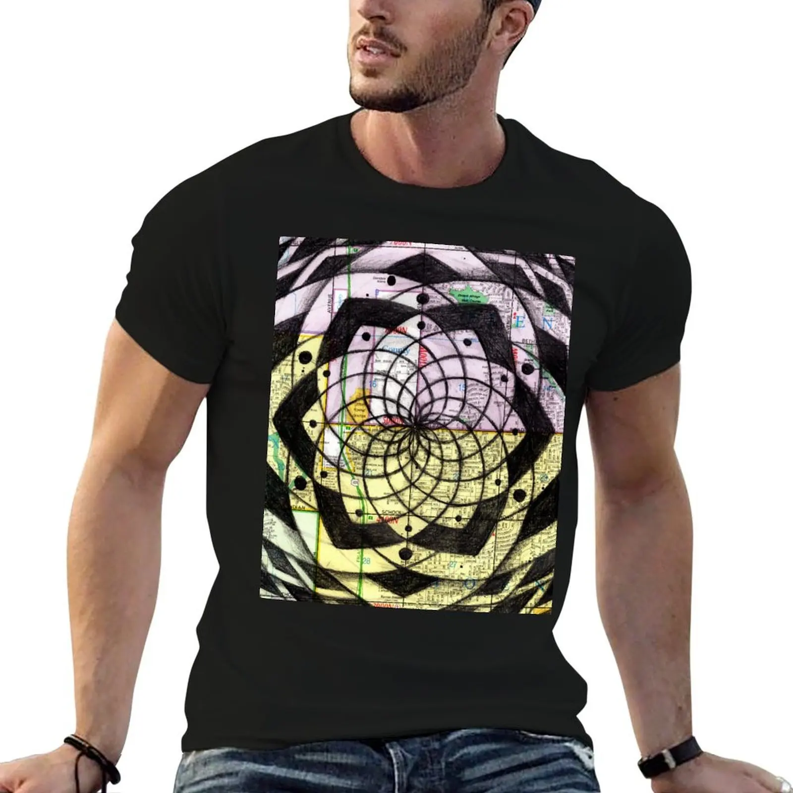 

Map Series Drawing T-Shirt funny t shirts man man t shirts graphic T-Shirt
