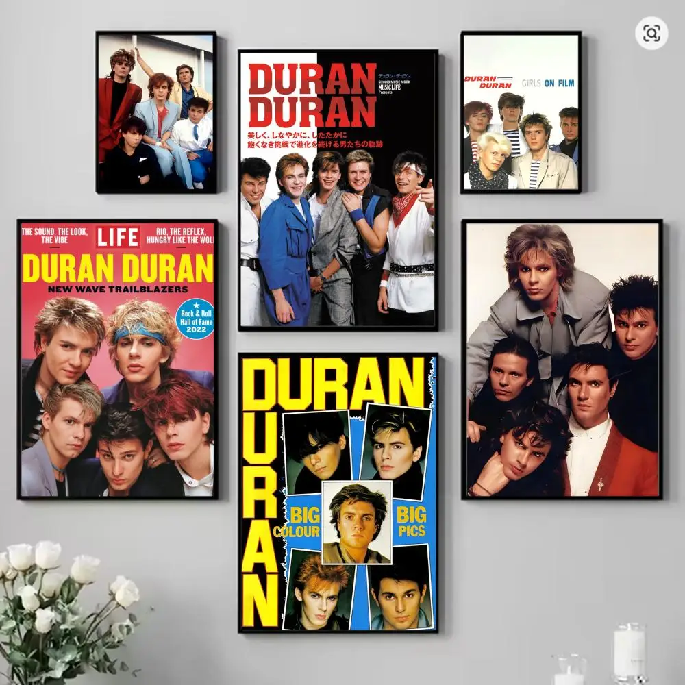 80s D-Duran Duran Band Poster HD Art Mural Wallart Poster Waterproof Vintage Print Decor for Home Decoration DIY Durable