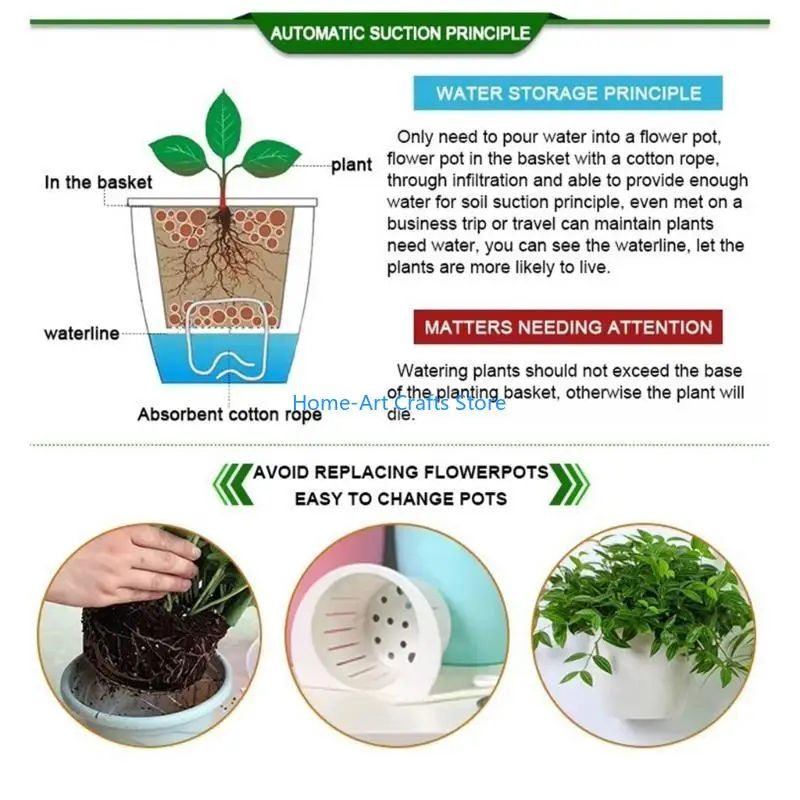 Y3NA Decorative Flower Planter Wall Hangable Plant Pot For Home And Kitchen Garden