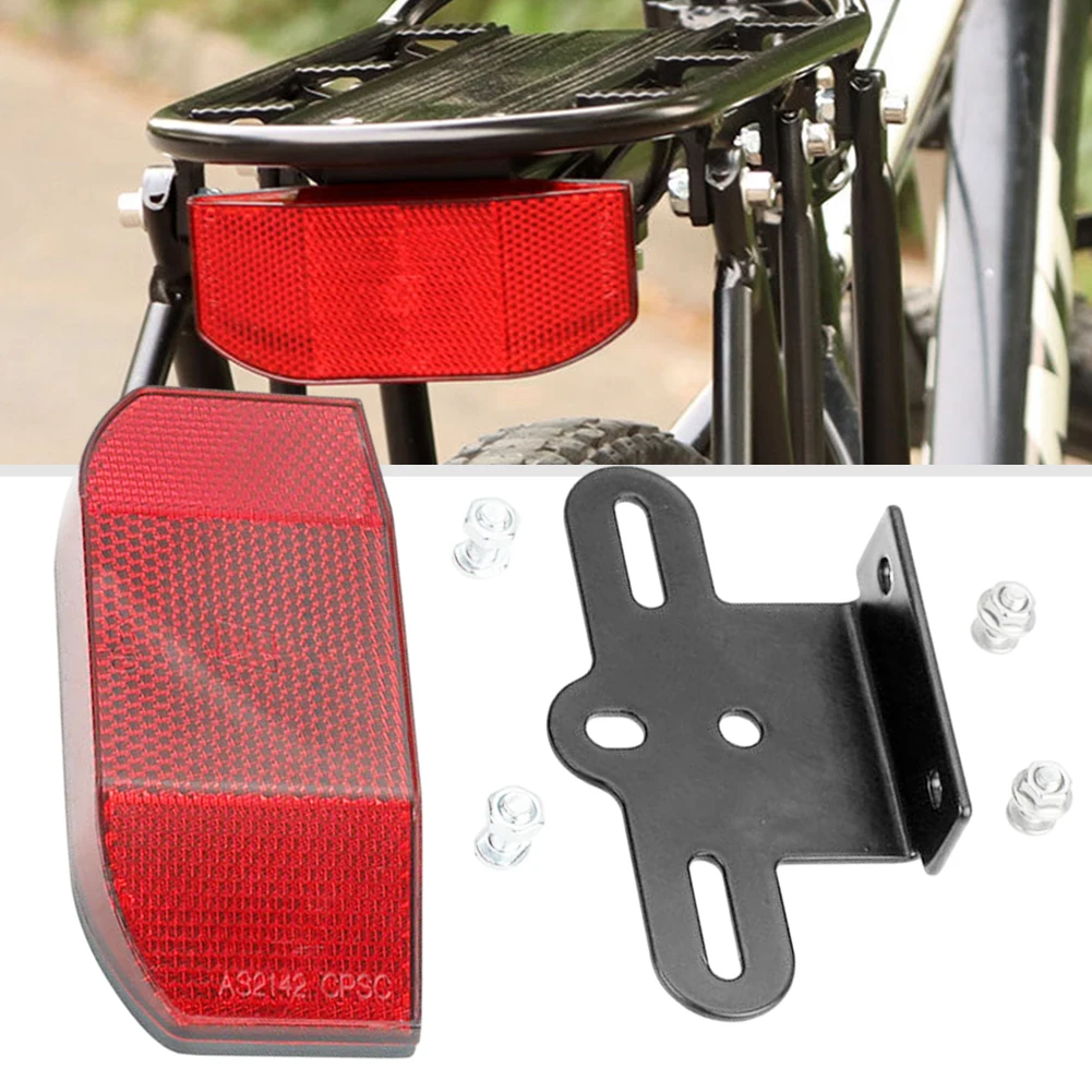 Bicycle Rear Light Stand Luggage Carrier Mount Acrylic Vertical Horizontal Installation Bicycle Rack Reflector Holder