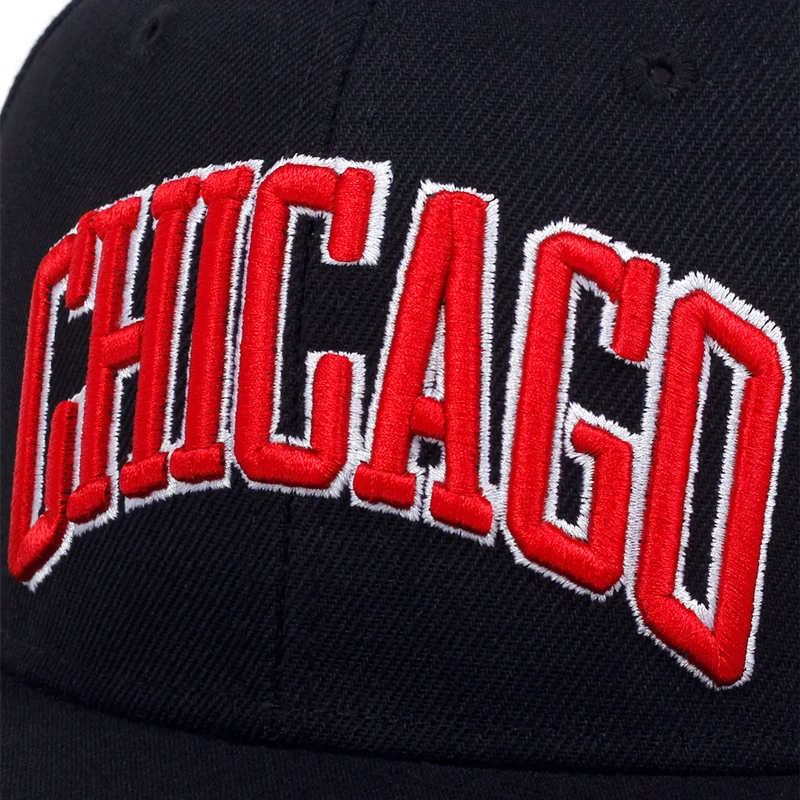 Fashion Letter CHICAGO Embroidery Baseball Cap Men Women Summer Unisex Hip Hop Caps Cotton Snapback Golf Hat Trucker Caps Gorras