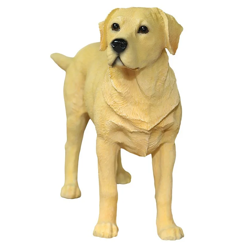 

Resin mold play yellow Labrador dog simulation dog model car ornament doll figure handicraft