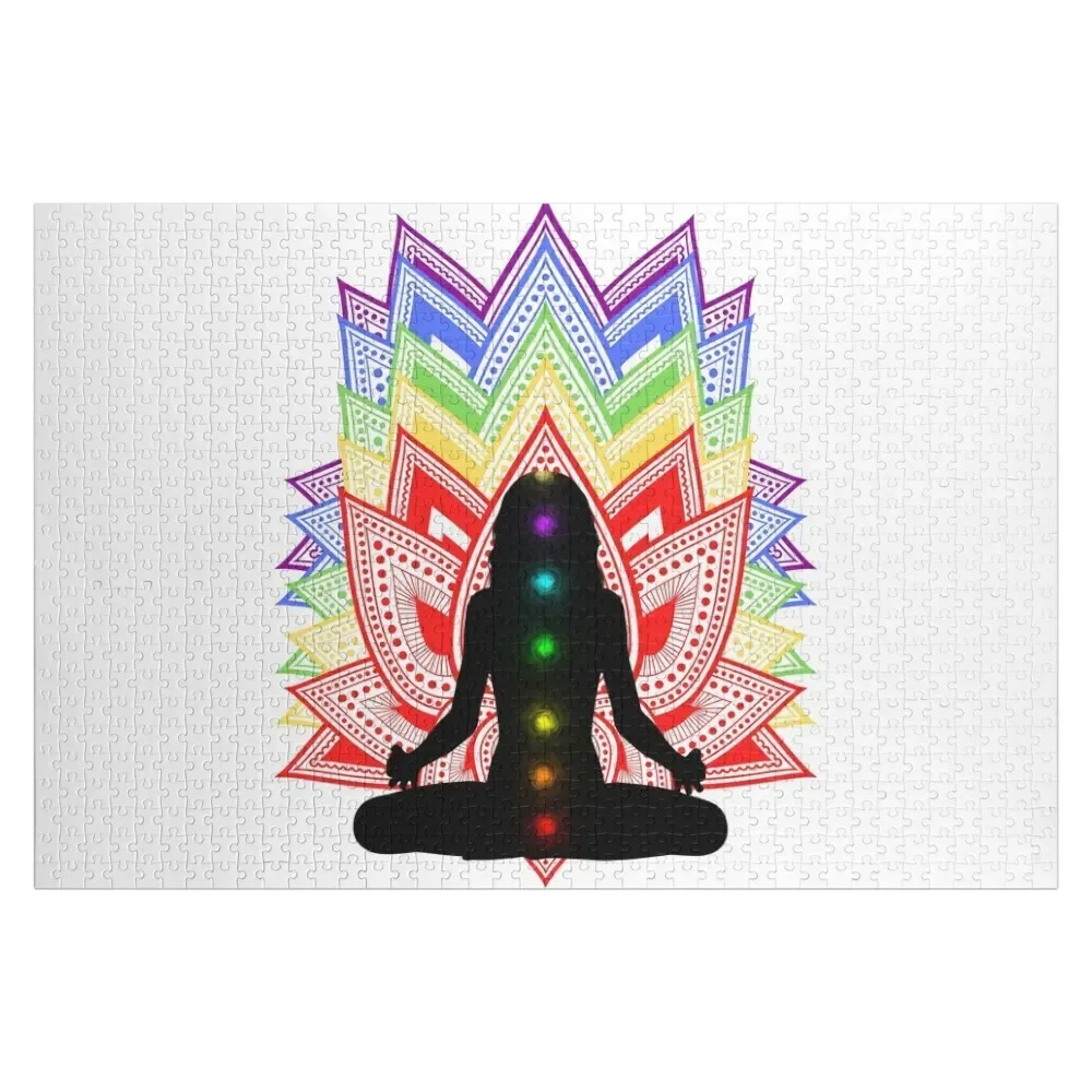 

Colourful healing Chakras design Jigsaw Puzzle Wood Animals Customizable Child Gift Personalized Gift Ideas Puzzle