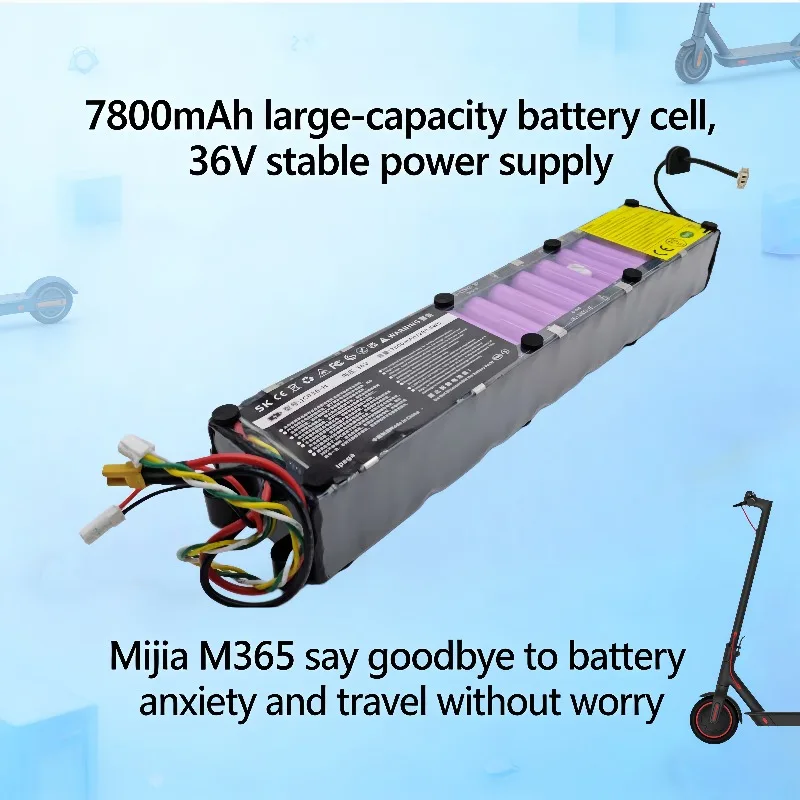 

36V 7800mAh battery compatible with M365/M365 Pro, ready to use, factory specifications provide peace of mind