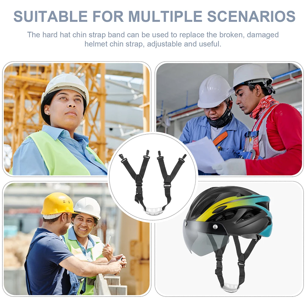 

3pcs Hat Wear-Resistant Strap Adjustable Safety Strap For Construction Accessory Wear-Resistant