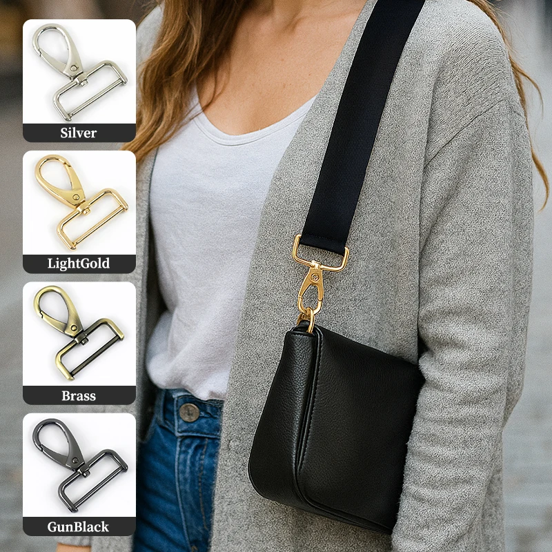 

5Pcs 13-38mm Detachable Swivel Lobster Clasp Metal Buckles for Keychain Bag Strap Removable Snap Hook Dog Collar Carabiner Clips