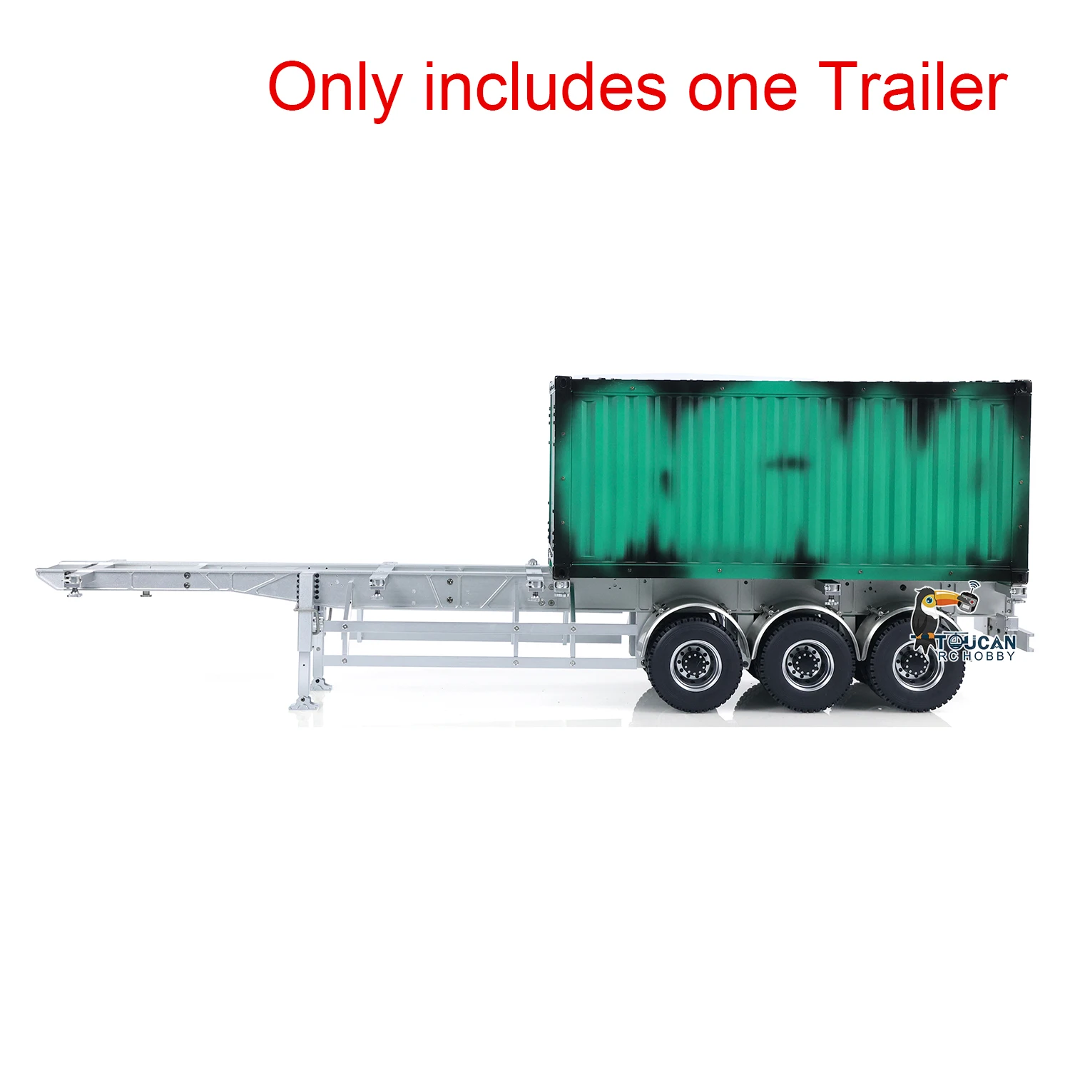 1/14 RC Metal Frame Trailer 3-axle Trailers for Remote Control Tractor Truck Dumper Tipper Car DIY Mode 40 Feet Container Toy