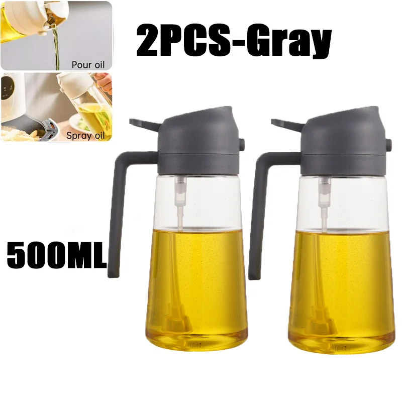 200/300/500ml Oil Spray Bottle BBQ Cooking Olive Oil Sprayer Plastic Baking Oil Spray Empty Bottle Vinegar Bottle Or  Oil brush, image 30