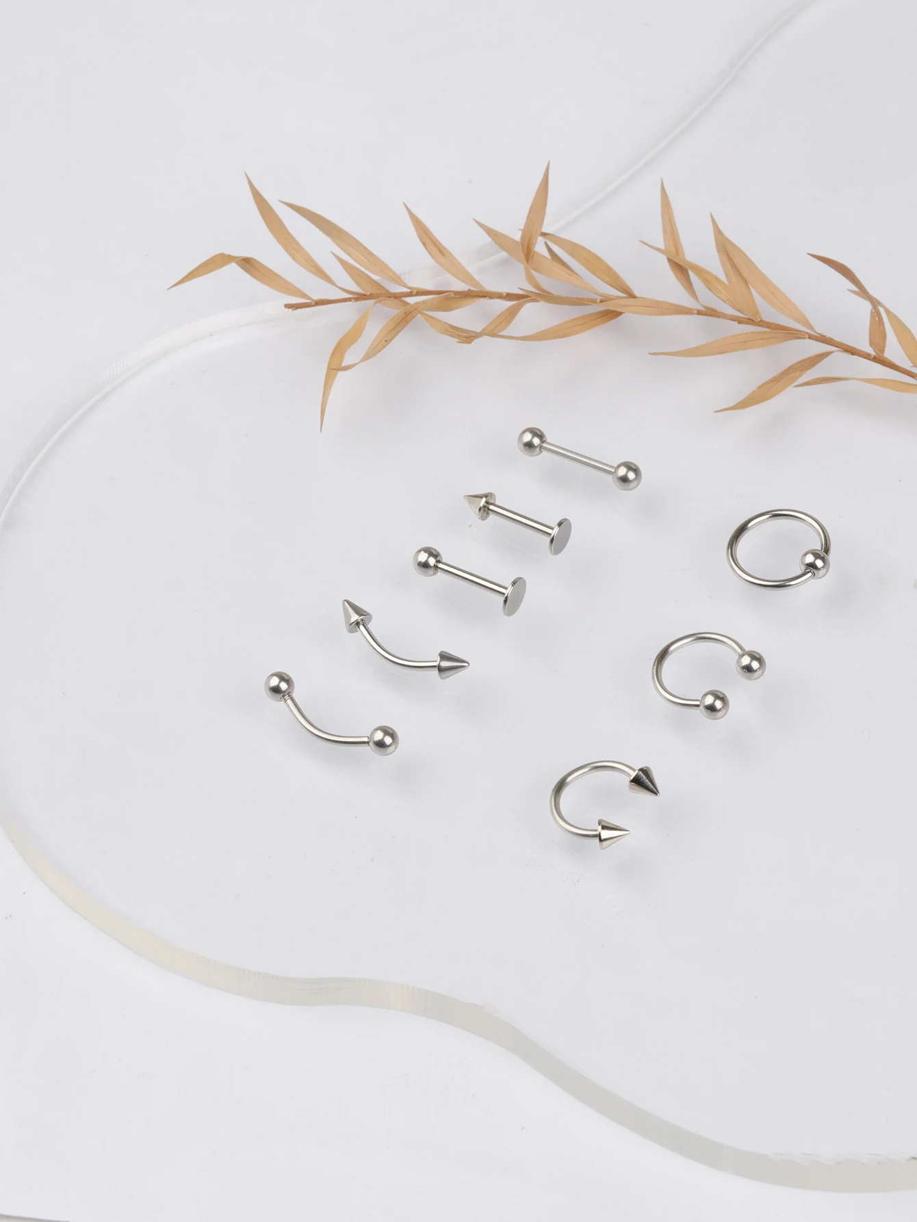 60pcs Stainless Steel Belly Rings - Basic Navel Piercing Jewelry Set, Simple Elegant Body Jewelry for Women image 4