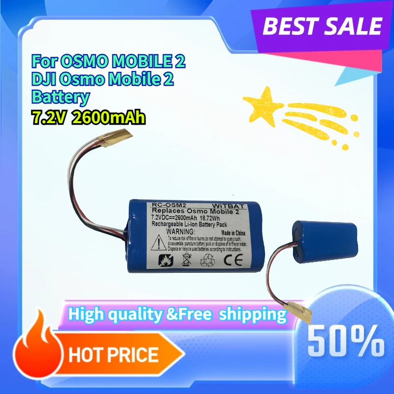 

7.2v 2600mAh Compatible with OSMO MOBILE 2 DJI Osmo Mobile 2 Battery