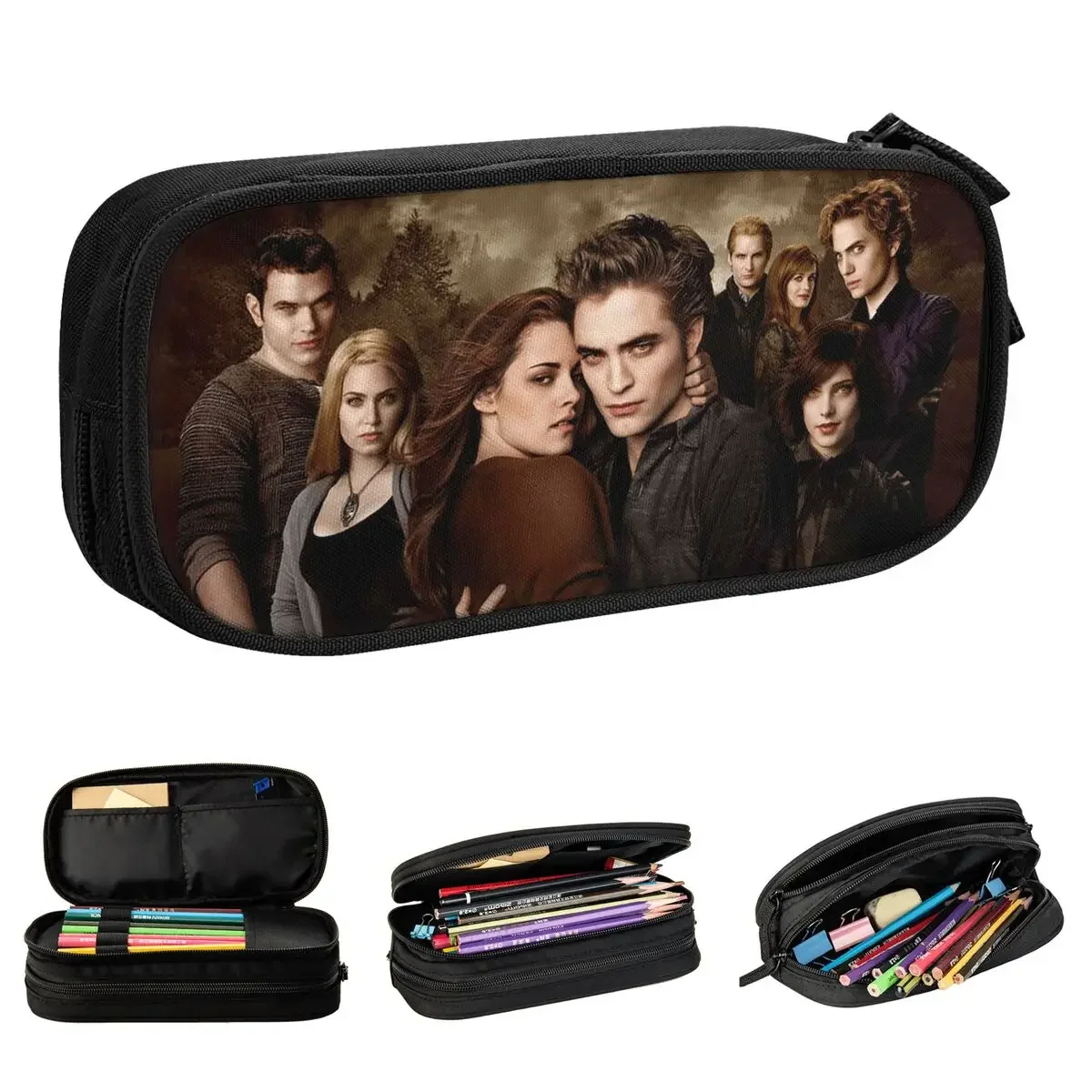 

The Twilight Saga Vampire Pencil Case Movie Edward Bella Pencilcases Pen Box for Student Pencil Bags School Supplies Stationery