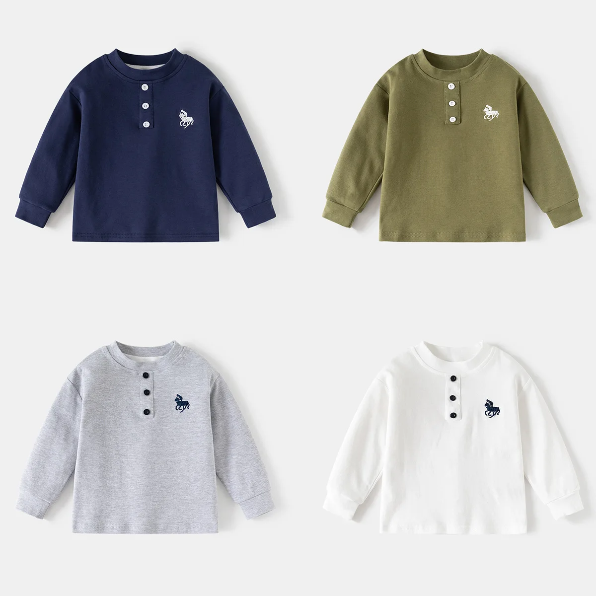 

Toddler Boys T-shirts Long Sleeve Kids Tops Tees Children's Clothes