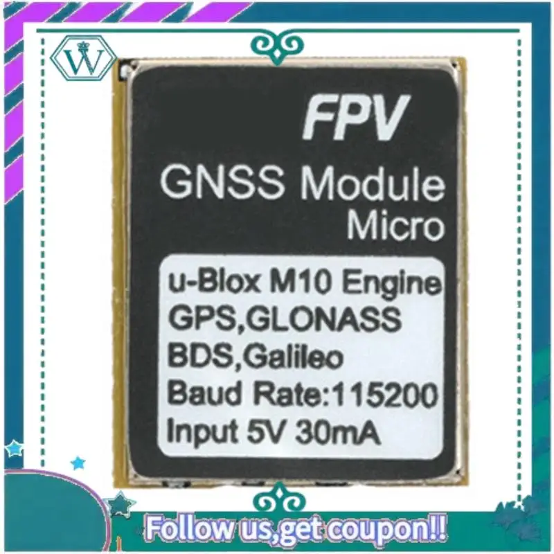 

A75Q-For RUSHFPV GNSS Micro M10 GPS-модуль со встроенной антенной для RC FPV дронов, запчасти для DIY-сборки