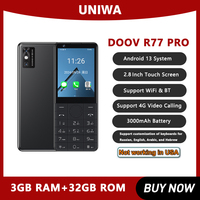 DOOV R77 pro 4G Smart Touch Screen 2.8 Inch Keypad Mobile Phone  3GB+32GB 3000mAh Android 13 Whatsapp