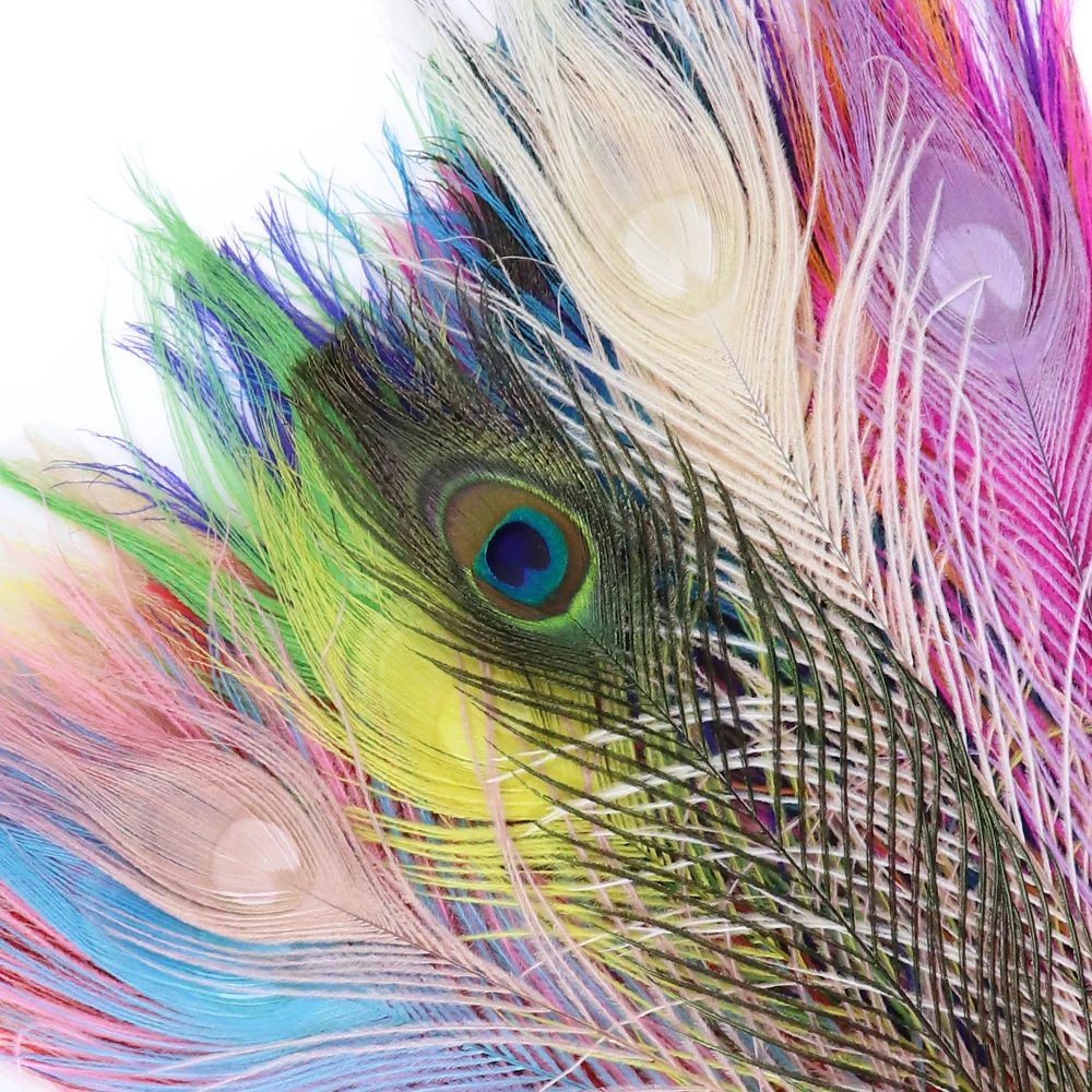 25-30 CM Colorful Big Eyes Peacock Feather Natural Feathers 10-12 Inch Wedding Party Clothes Home Decoration DIY Accessories