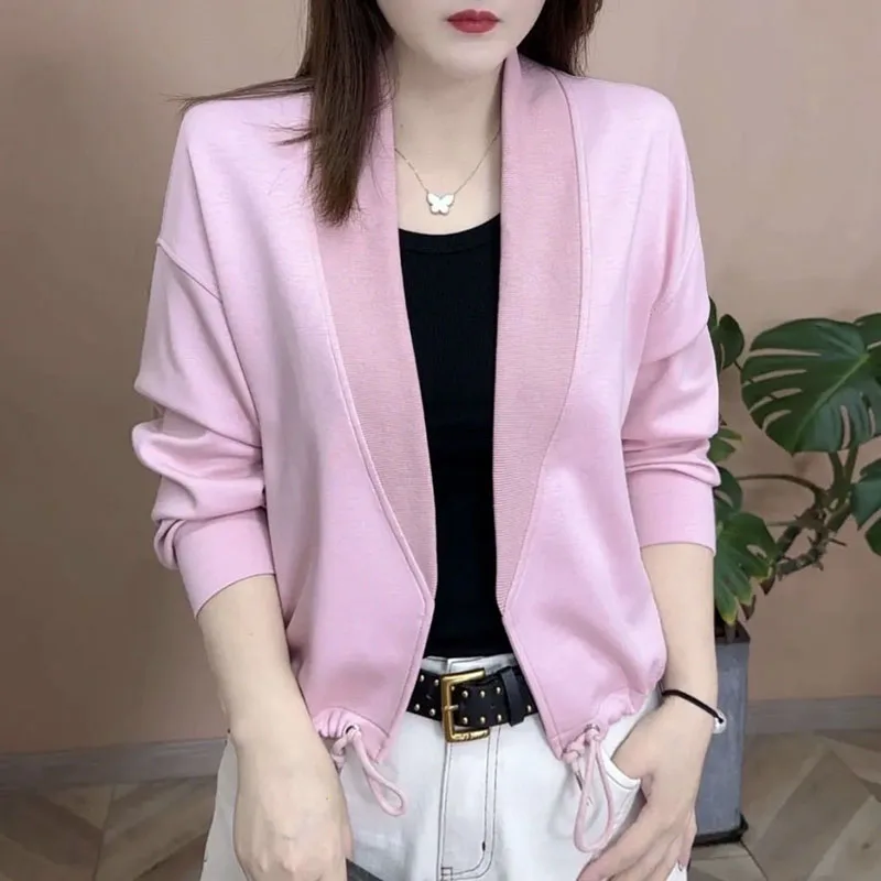 Dames losse trui jas voorkant open korte vleermuismouwen lichtgewicht gebreid vest effen kleur lente herfst vest C Turismo vest