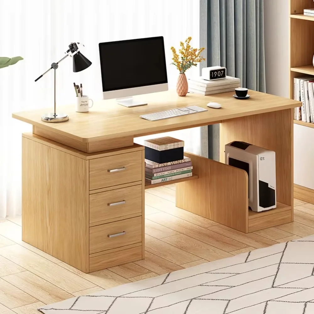 Simple Modern/office Desk and Chair Set Single Table with Drawers, Durable, Easy To Assemble, Suitable for Or Employee Use