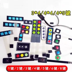 1 3 4 5 12 16 20 Key Button Membrane Switch 1x4 3x4 4x4 5x5 Keys Matrix Array Keyboard Custom Keypad Control Panel Pad