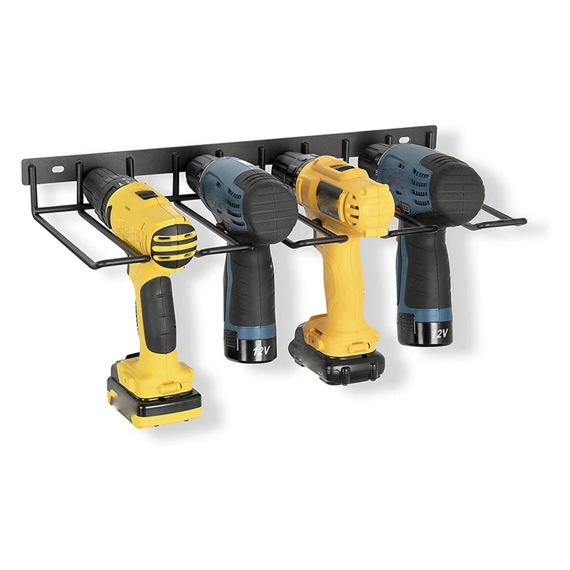 TOP 2X Power Tool Organizer Drill Storage Rack Shelf Wall Mounted Heavy Duty Power Drill Holder For Drill Charging Station