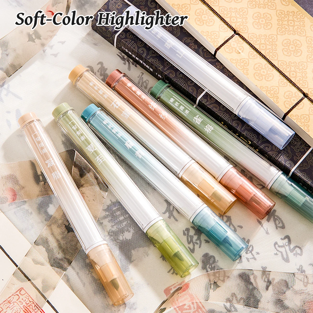 Galaxy Glitter Highlighters Pastel Colors Large Capacity Study Essential Sparkle Pens for Journaling Students School Stationery