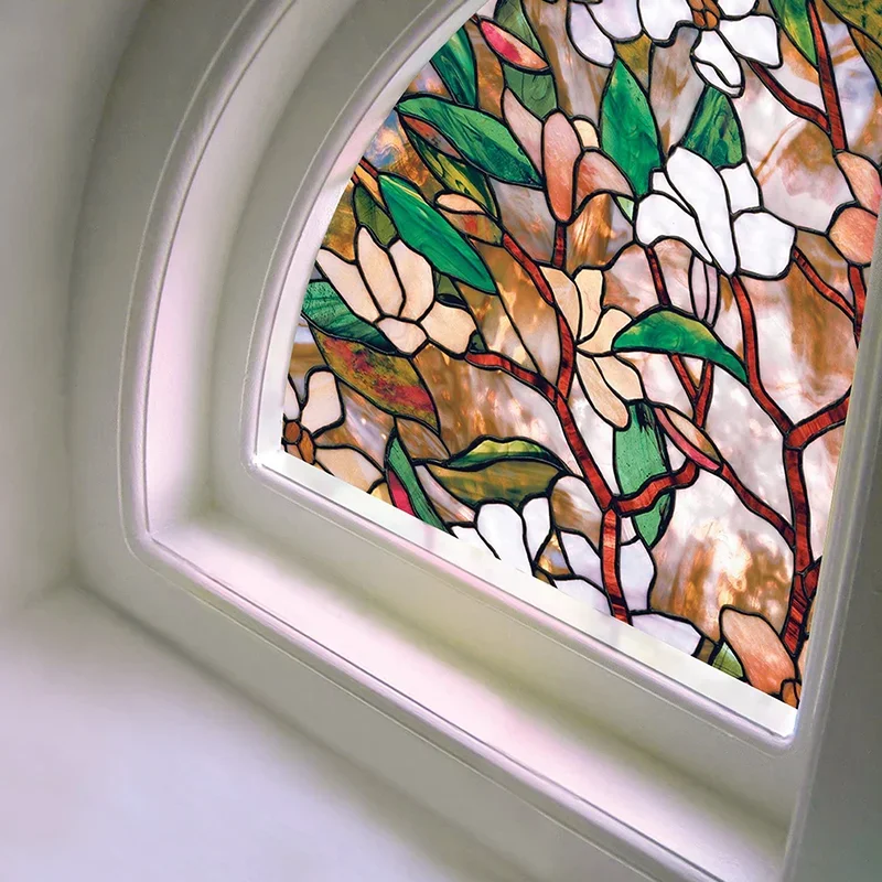 Window privacy film stickers artscape Magnolia Window Film vinyl for glass windows stained glass window film Home and Bathroom