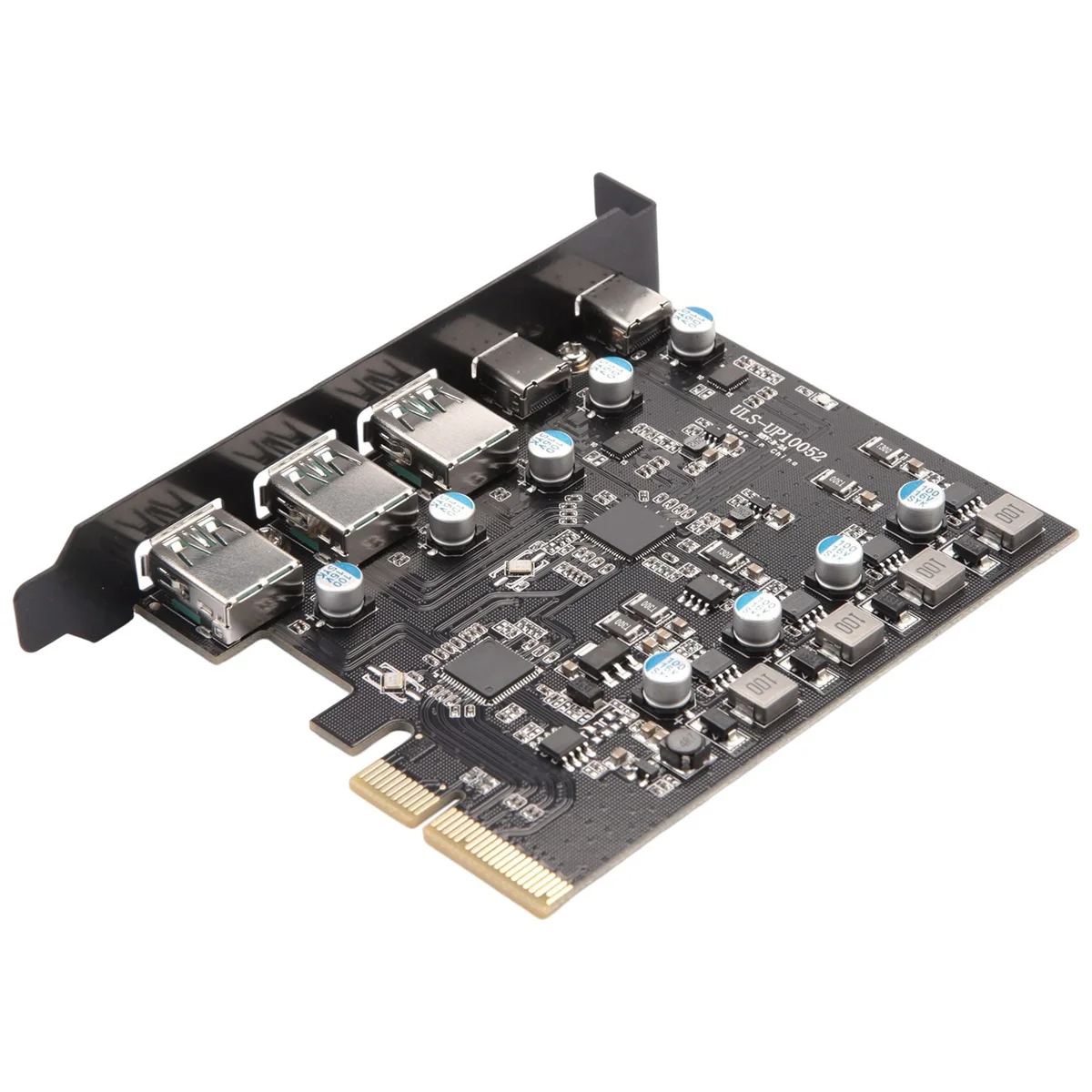 Tarjeta PCIe a USB 3,2 Gen 2, convertidor con ancho de banda de 10Gbps, 5 puertos (3X USB-A -2X USB-C), divisor PCIE para Windows 10/8