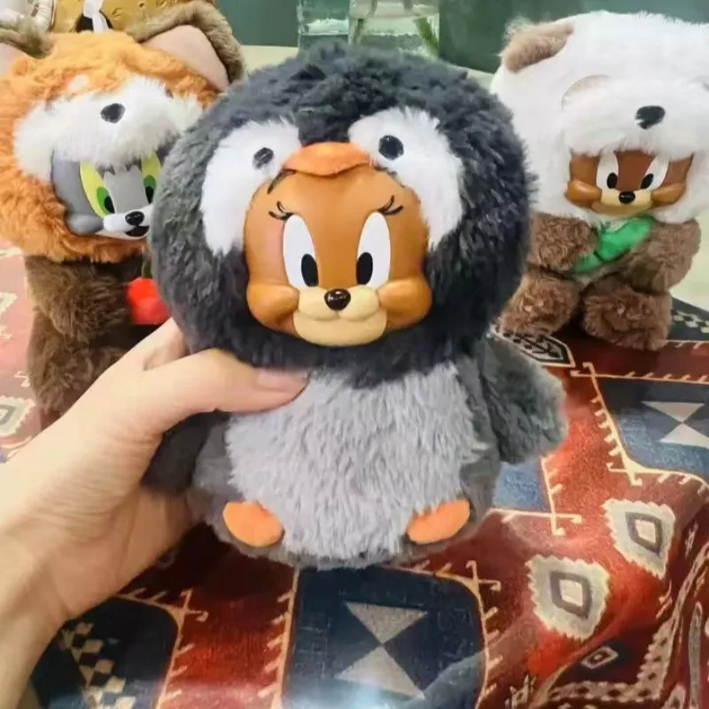 

Новая оригинальная слепая коробка с котом и мышкой в форме животных, кукла Том Джерри, морской лев, Том, милый пингвин Джерри, Рождественский подарок-сюрприз