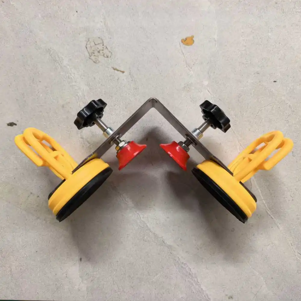 Stone Slab Fixing Clamp Right Angle Seam Setter Vacuum Suction Cup Glass Positioning Tool Tile Installation Leveling Device