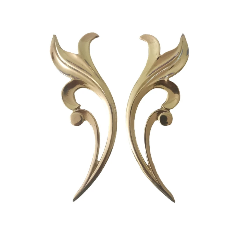 Brass Furniture Auspicious Clouds Left and Right Forging Drawer Door Wine Cabinet Wardrobes Shoe Cabinet Bookcase Knob Handles