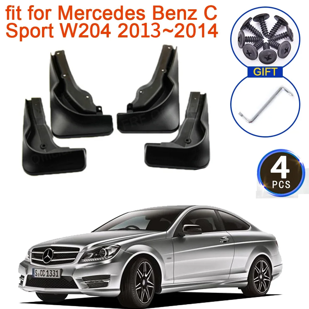 

Mudguards for Mercedes Benz C Sport W204 2008~2014 2009 2010 Mud Front Wheels Fender Mudflap Car Accessories Grand Edition 2013