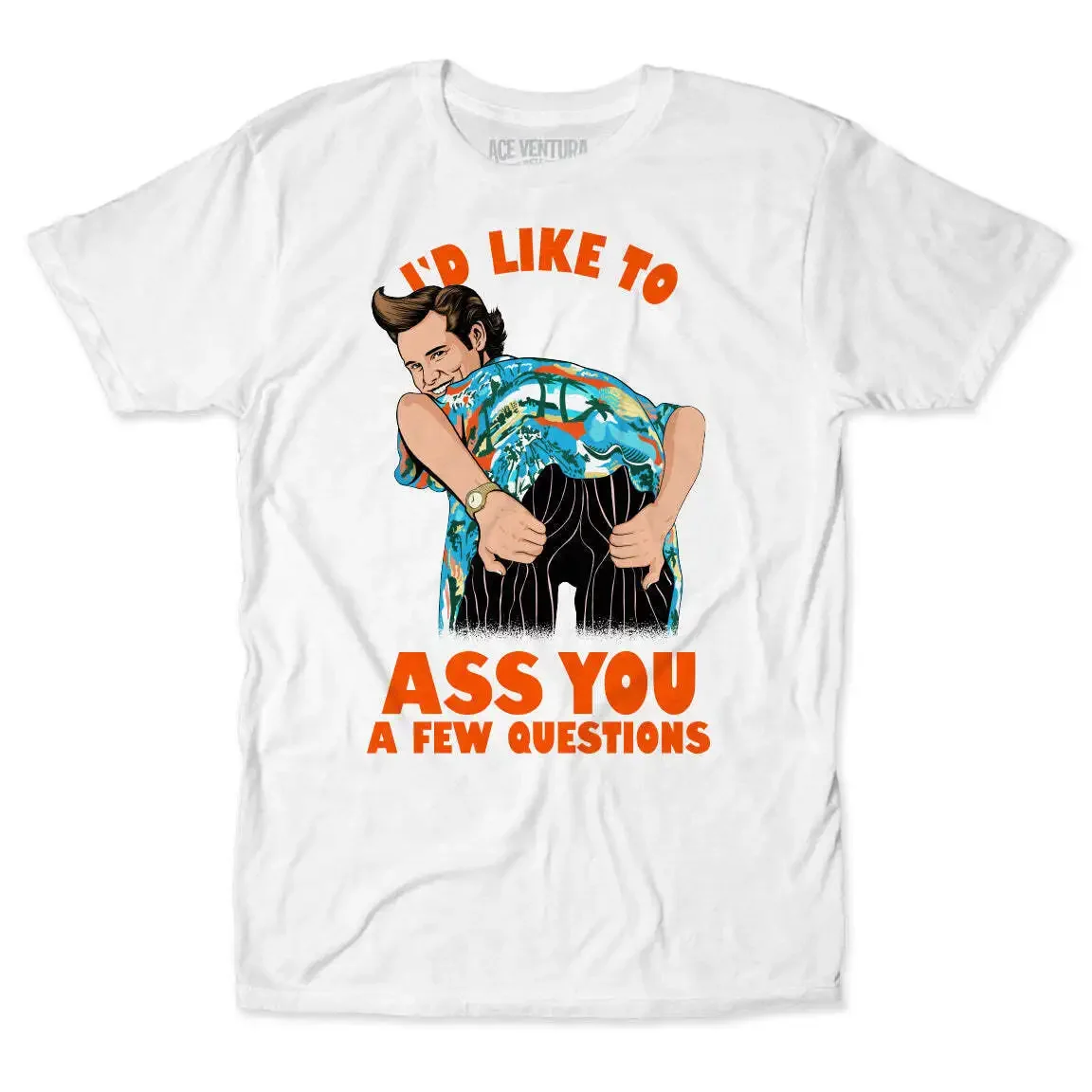 

Thechive Ace Ventura Pet Detective A Few Questions Jim Carey 90S Movie T Shirt