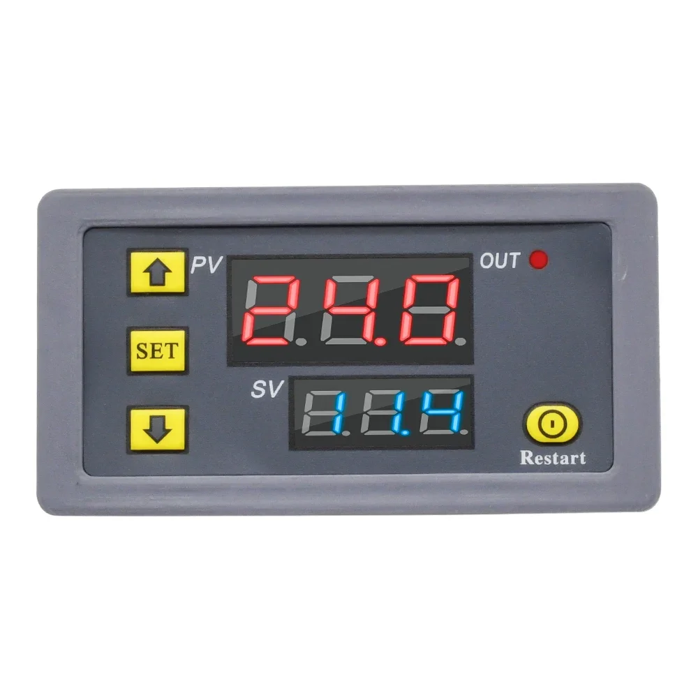 AC 110V 220V 12V Digital Time Delay Relay Dual LED Display Cycle Timer Control Switch Adjustable Timing Relay Time Delay Switch