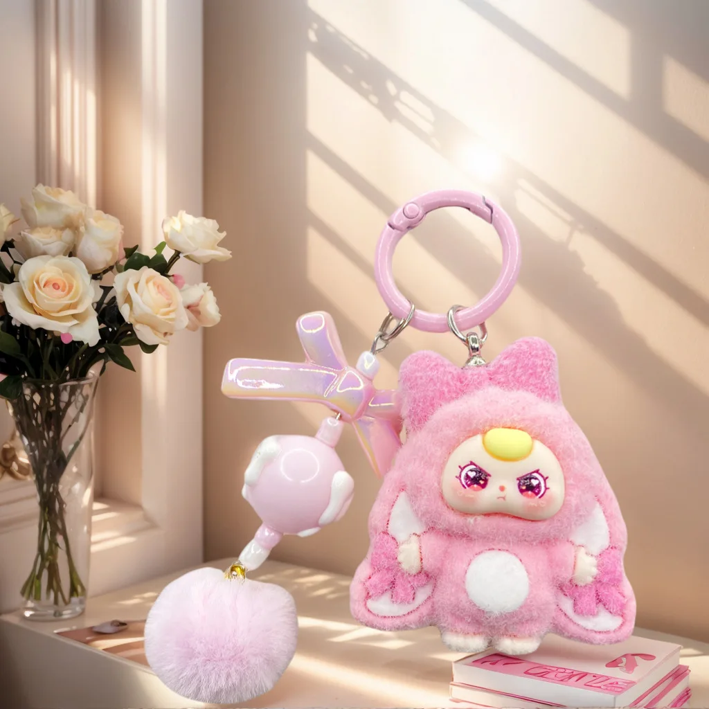 Nouvel ensemble d'accessoires de bricolage 3D-porte-clés de perles de dessin animé mignon, cintre de sac, petit pendentif, article cadeau