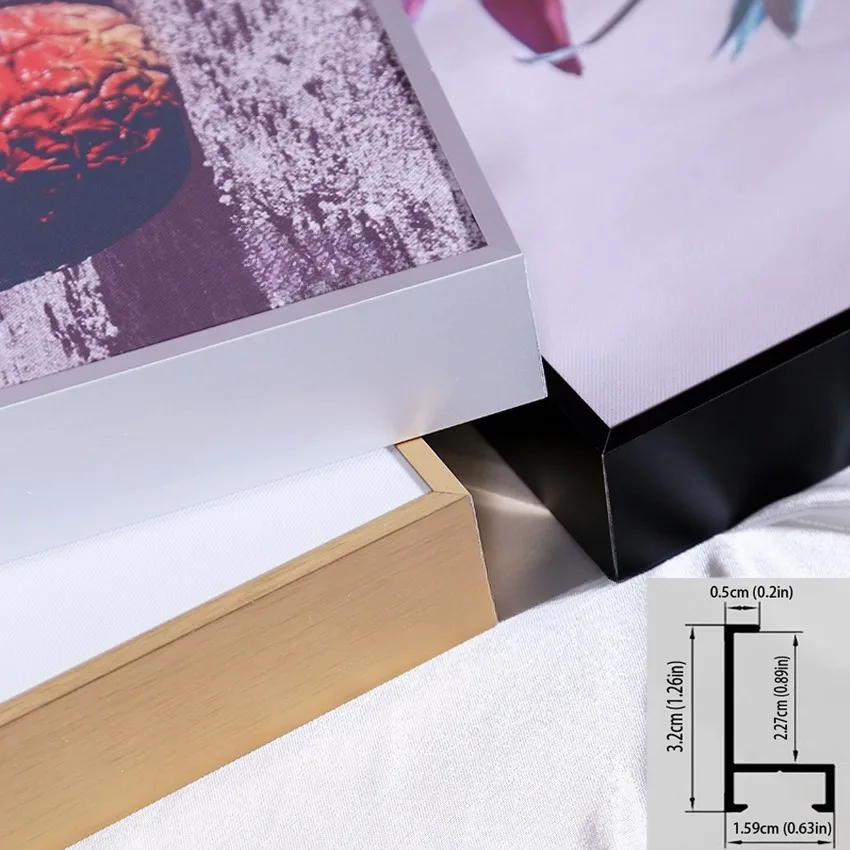 

Metal Diy Aluminium Alloy Framed &Wooden Inner Diy Framed High Quality DIY Metal Picture Framed for Oil Painting Frame for Decor