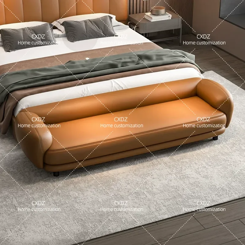 Italian style bedside stool Bedroom Minimalist bed Front Bed couch Simple modern bedside  Bench Cloakroom