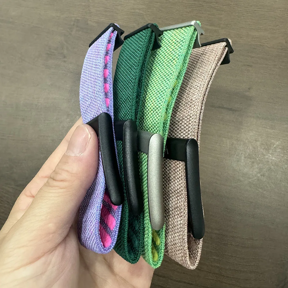 Suitable For Whoop 5.0 Wristband Strap Nylon Woven Elastic MG Sports Replacement Strap With Matte Matte Matte Silver U-shaped